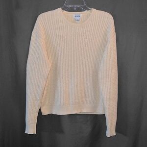 Beige Cable Knit Sweater